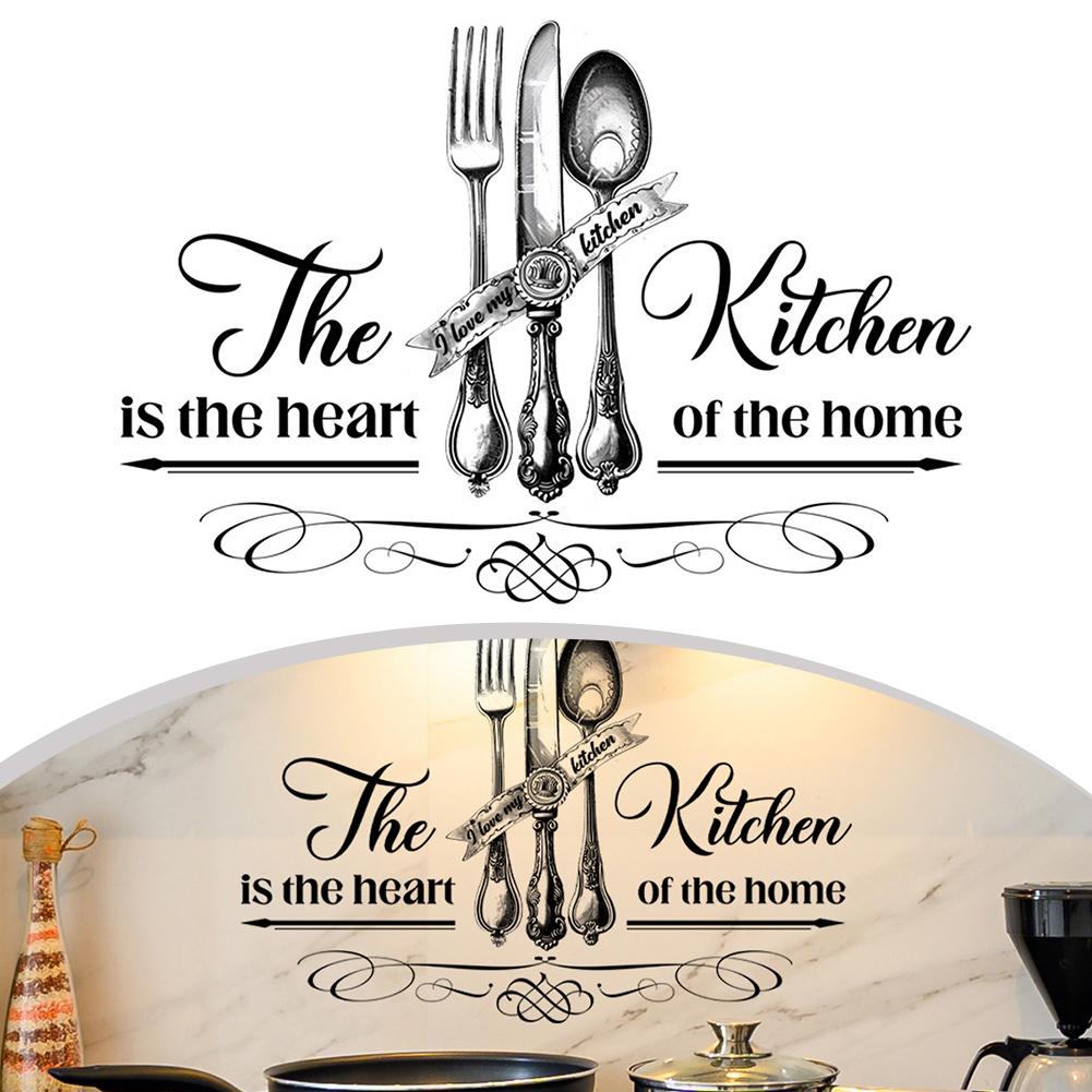 Kitchen Wall Stickers for Fun and Creative Home Decoration Cook Utensils Design for Restaurants and Living Spaces