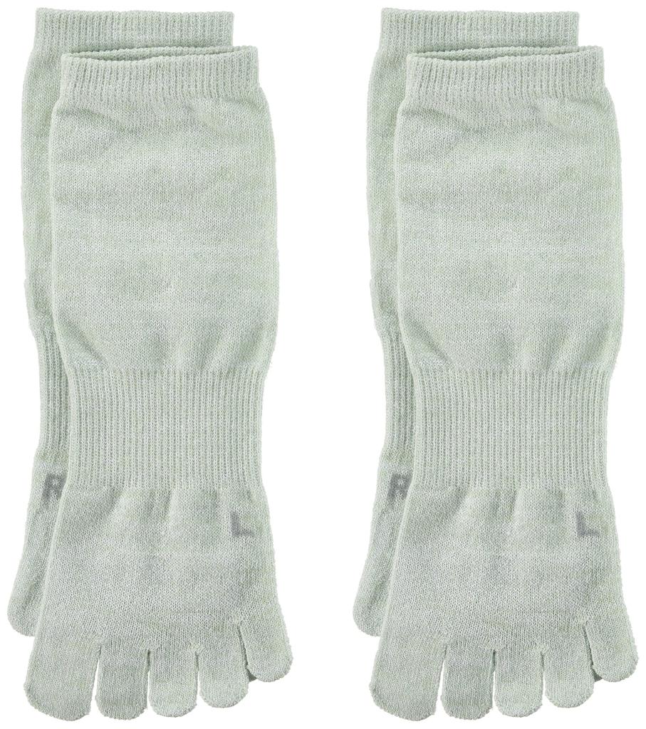 Gunze WASHIITO Washi Soft Elastic Separate Set of Pale Sizes Cm Socks, Yarn, Cuff, Knit, Five-Toe Socks, 2, Mint, 23.0-25.0