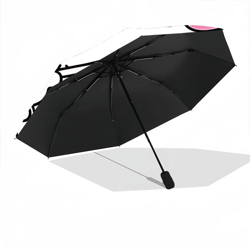 1pc Hello Kitty Automatic Opening/Closing Umbrella with Foldable Design, 8-Rib Iron Frame Outdoor Umbrella, Ideal Gift for Fans, Travelers, Daily Use,