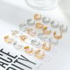 10Pcs Creative Adjustable Toe Rings Set Hollowed Heart Star Opening Toe Ring for Women Fashion Jewelry Gift Accessories