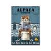 Funny Cat Sheep Alpaca Poster Retro Wash Your Paws Quote Print Bathroom Wall Art Toilet Canvas Painting Pictures Room Wall Decor