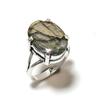 Кольцо ручной работы из стерлингового серебра 925 пробы с натуральным лабрадоритом, размер 10 U7y95