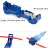 120pcs Peel-Free T-Tap Connector Efficient Wiring Waterproof Wire Splicing Terminal Insulated Clamp Type Quick Crimp Terminal