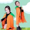 Performance Stage Children Cosplay Costume Pumpkin Cloak Performance Suit Fruit Veggie Costume  Boy