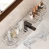 Stainless Steel Sink Shelf No-Drill Kitchen Sponge Holder Faucet Storage Rack  Household
