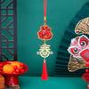 Chinese New Year Decoration Red Hanging Tassel Ornaments Lucky Fu Pendants for Home Office Car Trees Spring Festival