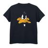Girls Daffy Duck Face Cotton T-Shirt