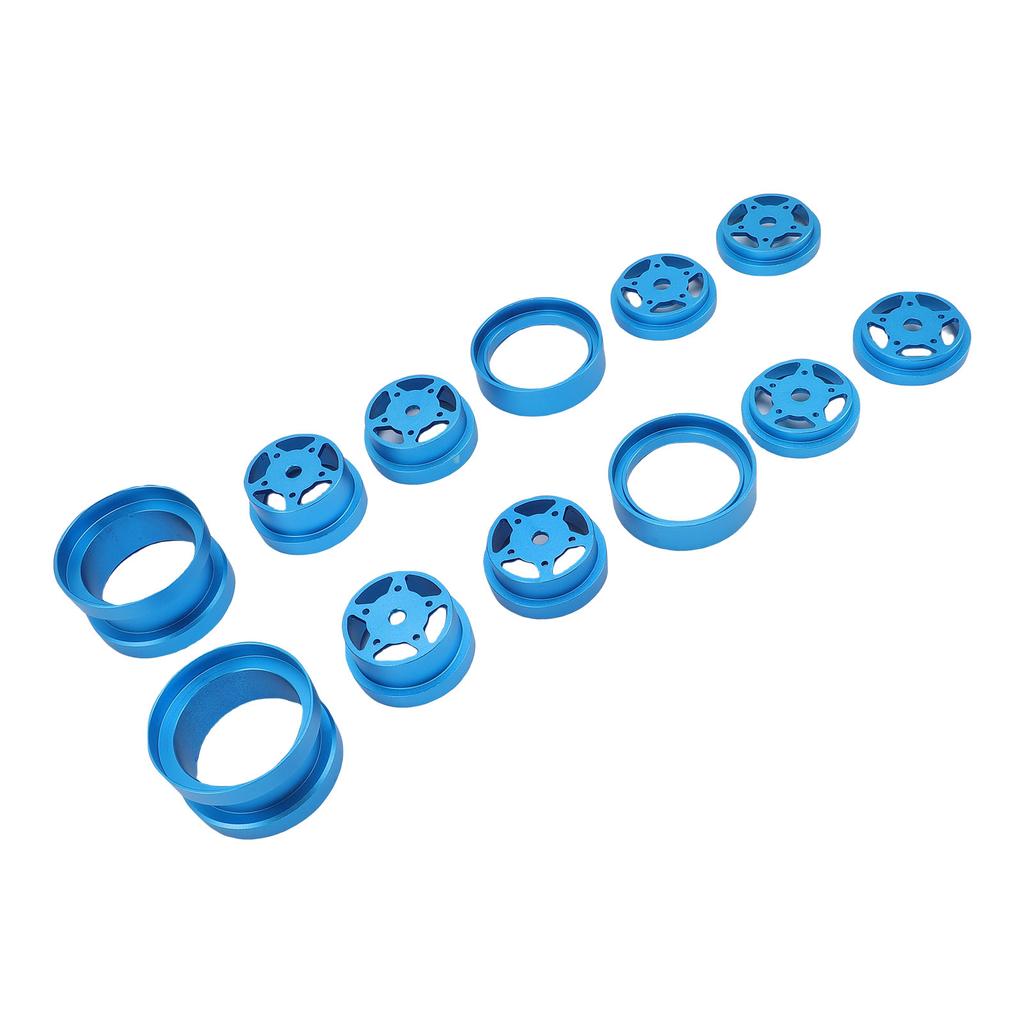 4Pcs RC Wheel Hub Set Replacement for Tamiya Alloy High Strength Clamping Wheel Hub Set Blue