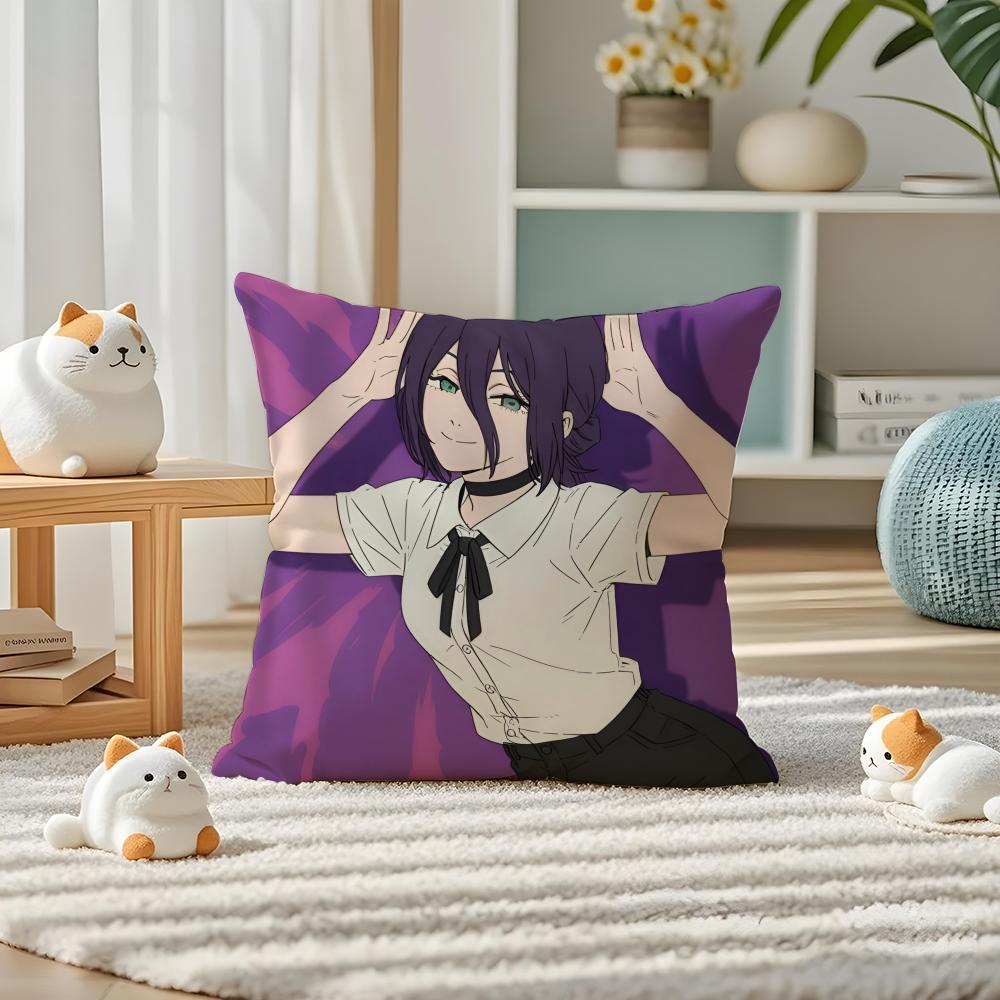 Anime RRaze Chainsaw Sexy Pillow Case Silky elegant Comfort Sofa Bed Invisible zipper