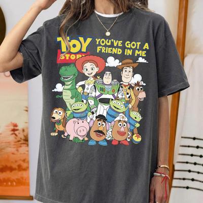 Vintage Toy Story Characters Graphic Tee, You've Got A Friend In Me Shirt
