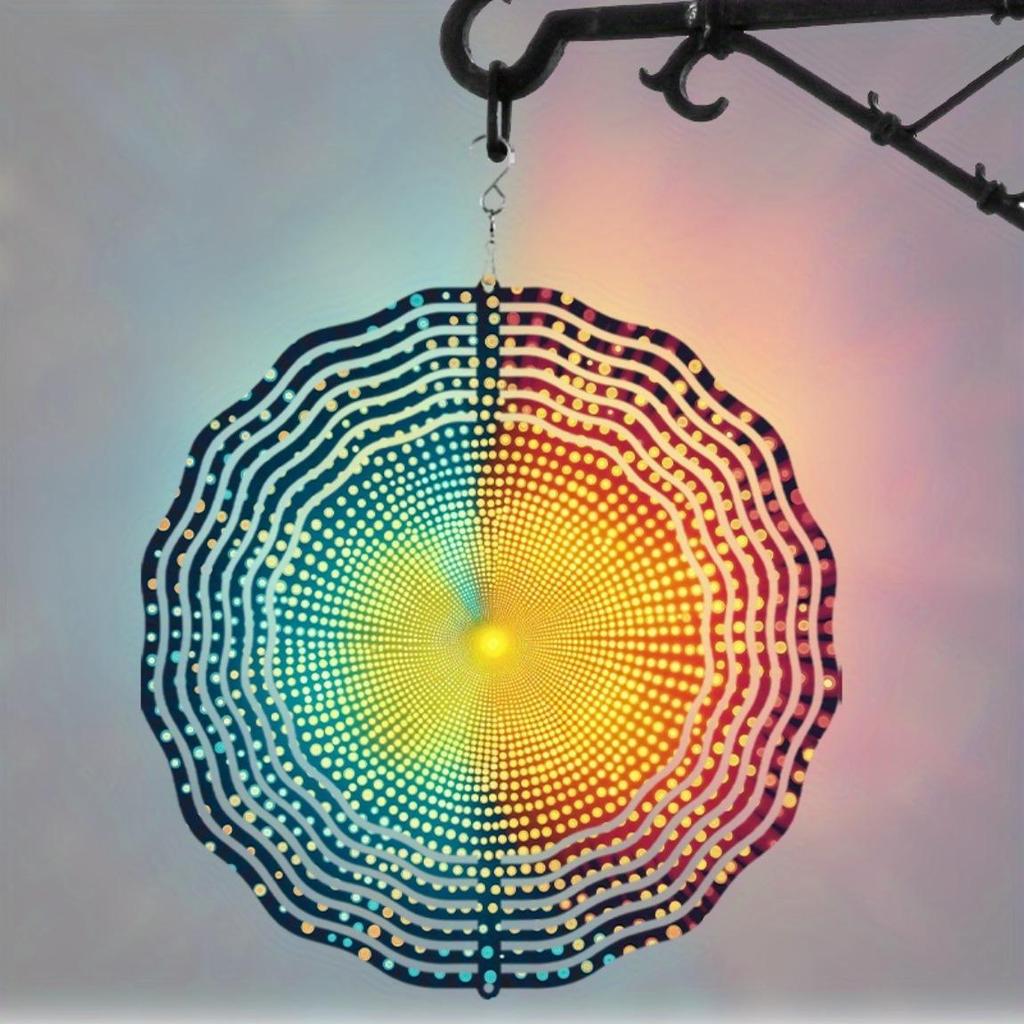 10 Inch Hanging Wind Chime for Outdoor Decor Rotating Design with 360 Hook Perfect for Patio Balcony Garden Spring Summer Art Gift