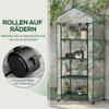 Foil Mini Greenhouse Cold Frame, 4 Shelves, 69 x 50 x 165 cm, Transparent