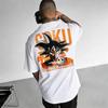 Шорты с принтом Goku из Dragon Ball, короткий рукав, Bandai, свободные, мужские и женские, 2026, летние, дышащие, спортивные, модные, хлопковая футболка