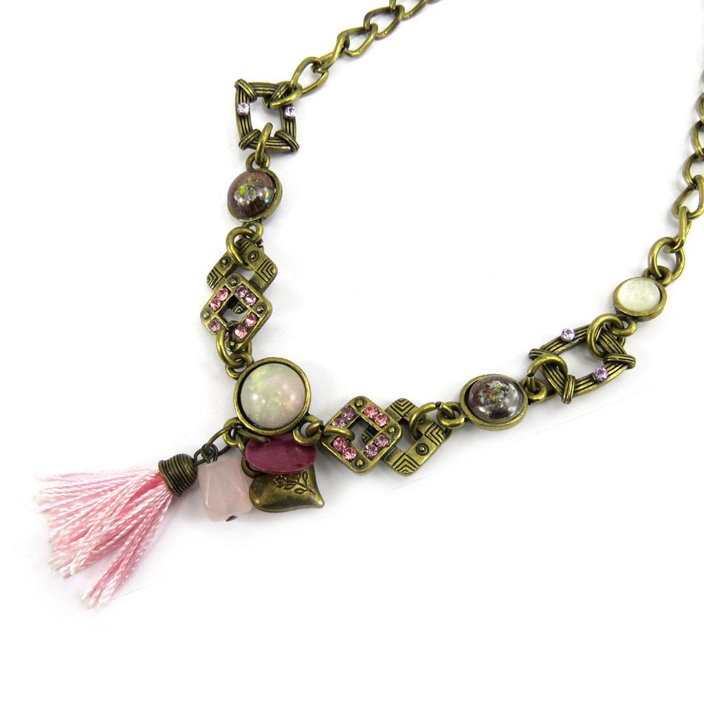Les Trésors De Lily [B4168] - Designer Necklace 'Gengai' Pink