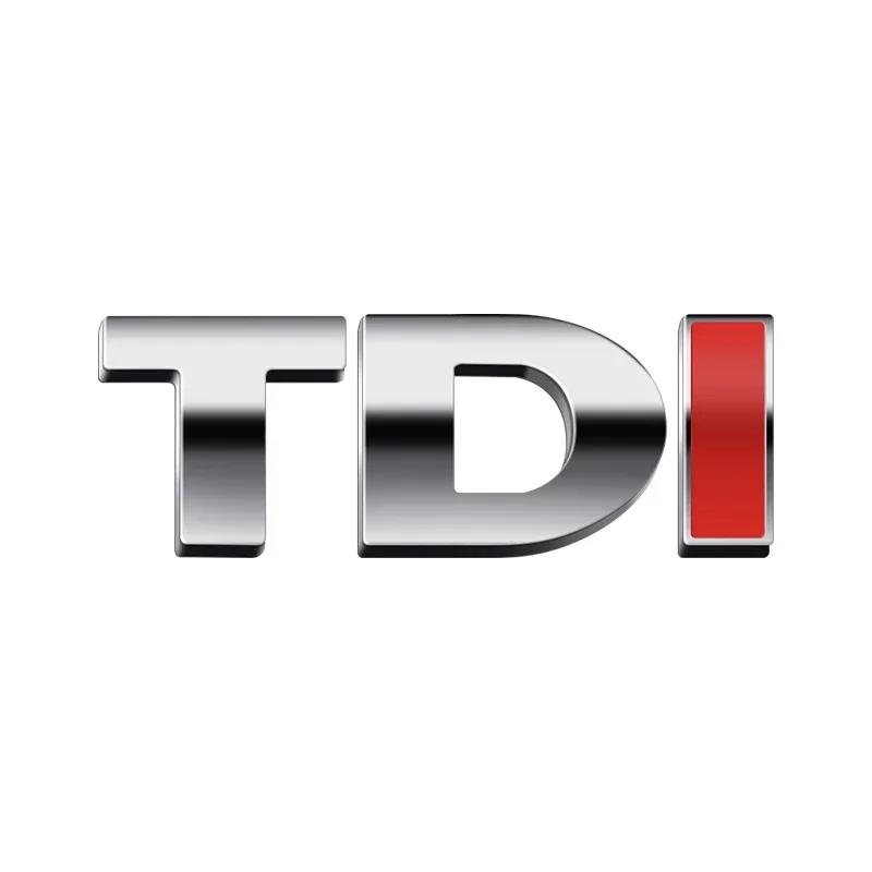3D Metal silvery TDI logo car rear Emblem sticker For Volkswagen POLO passat b5 b6 b7 golf 4 5 6 7 vw Tiguan C85 Jetta Golf MK7 MK5
