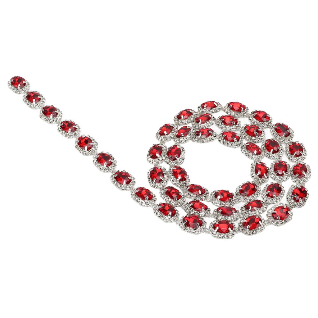 Отделка стразами 1 ярд красная ручная работа блестящая красивая полоска страз своими руками для одежды ожерелья