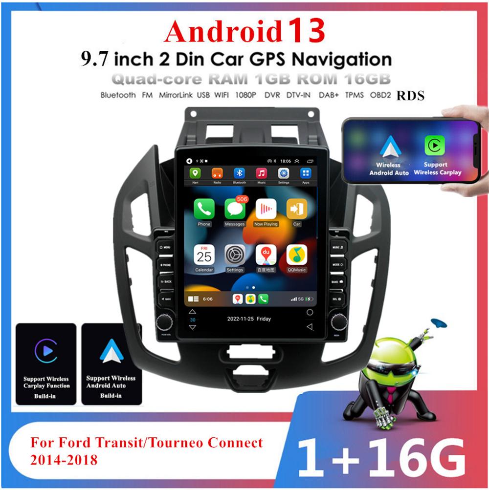 Для Ford Transit Connect 2014-2018 Автомобильная Стерео Магнитола Carplay GPS Wifi Головное Устройство 9.7"