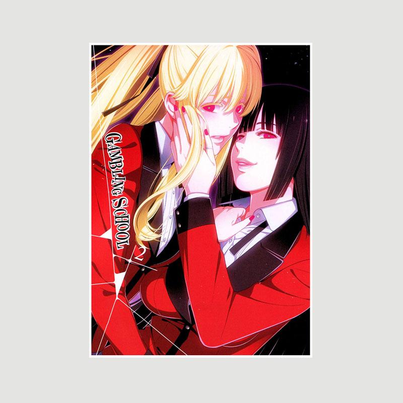 Винтажная белая бумага Kakegurui Плакаты Японское аниме Ретро-постеры и принты Художественная живопись Домашнее украшение Фреска Спальня Кафе Декор