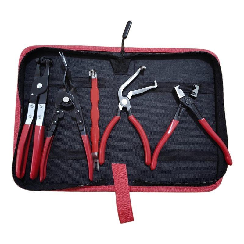 LLCS-5Pcs Automotive Electrical Disconnect Pliers Kit, Hose Clamp Pliers Set, Terminal Removal Tool For Car Wire Harnesses