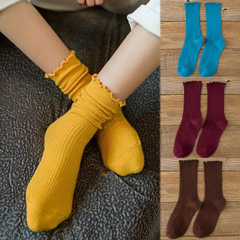 Осенние и зимние женские носки. 10 цветных чулок Heap, средние носки-трубы. 1 пара высококачественных ювелирных аксессуаров из чистого хлопка Agaric Edge