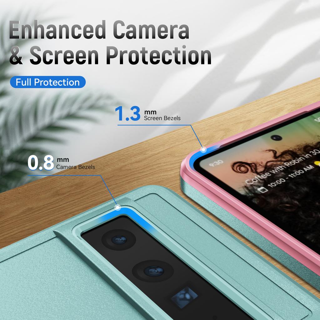 Military Heavy-Duty Magnetic Ring Stand Phone Case For Google Pixel 9 8A 8 7 7A 6 6A Pro Rugged Matte Shockproof Defender Cover