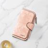 Minimalist line cat silhouette print long wallet multifunctional portable snap closure coin purse unisex perfect birthday gift daily use travel carry