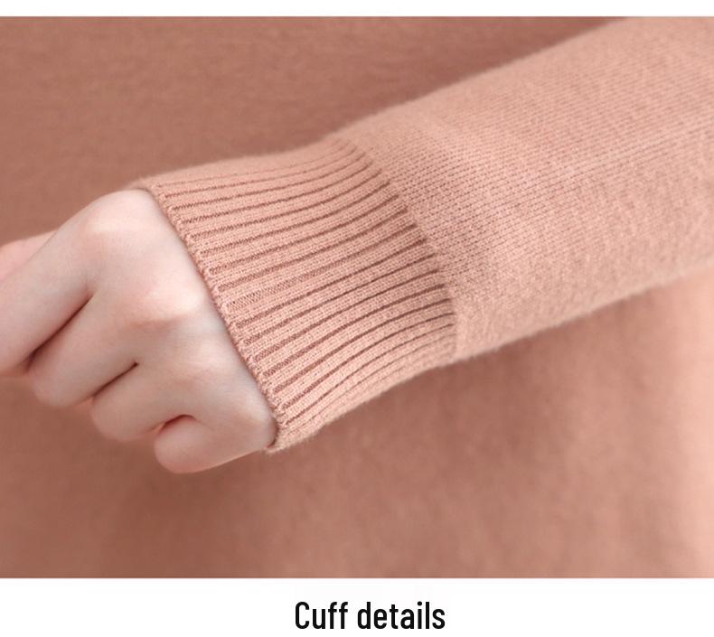 Mom's Winter Plush Sweater Base Layer for Seniors: Warm, Thickened Inner Top for Women