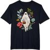 Vintage Floral Ghost Cute Halloween Funny Graphic Sarcastic T-Shirt Funny Tops for Male Husband Dad Clothes Humor Tshirt