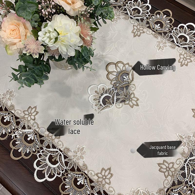 Европейская прямоугольная салфетка на кофейный столик – кружевная скатерть в западном и китайском стиле
