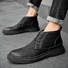 Мужская деловая кожаная обувь Деловая повседневная обувь Эластичная и дышащая модная обувь Doug Уличная модная мужская обувь на плоской подошве