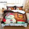 Christmas Snowman Duvet Cover Set, Fashion Bedding Set, Soft Comfortable Breathable Duvet Cover, For Bedroom Guest Room Decor