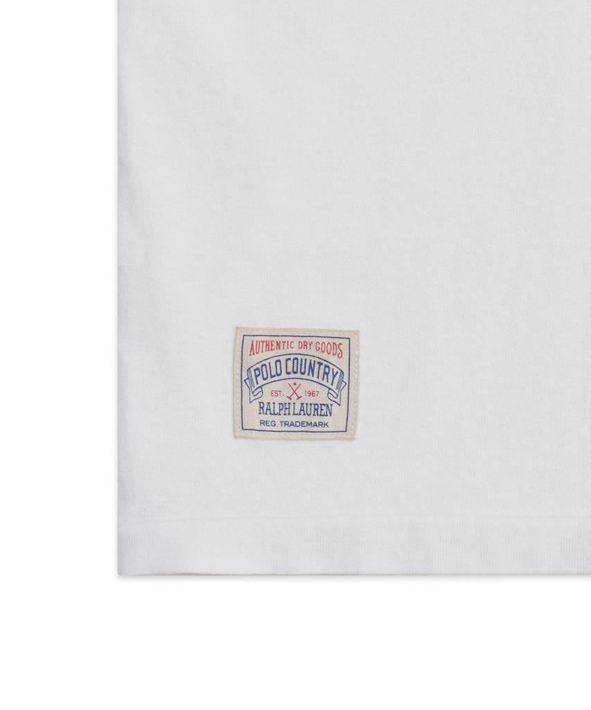 POLO RALPH LAUREN Классический крой Хлопковая футболка с графическим принтом - Белый