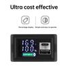 DC 9-24V ZFX-3079 Acid Lithium Battery Universal LED Dual Digital Display Battery Indicator Dual Interface Voltmeter