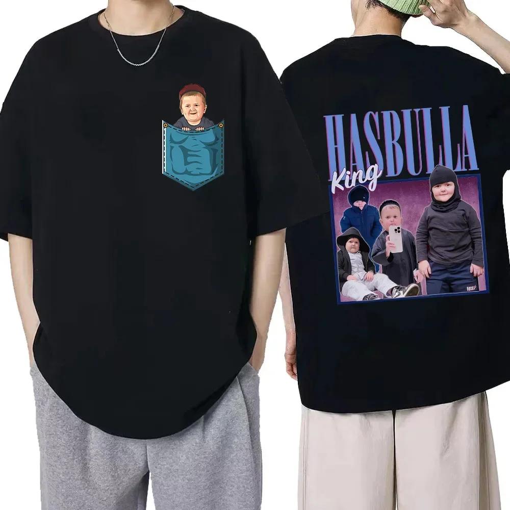 Classic Team Hasbulla Cotton T Shirt Men Women Fighting Hasbulla T-shirt Hip Hop Graphic Shirt Tops Manga T Shirt Streetwear