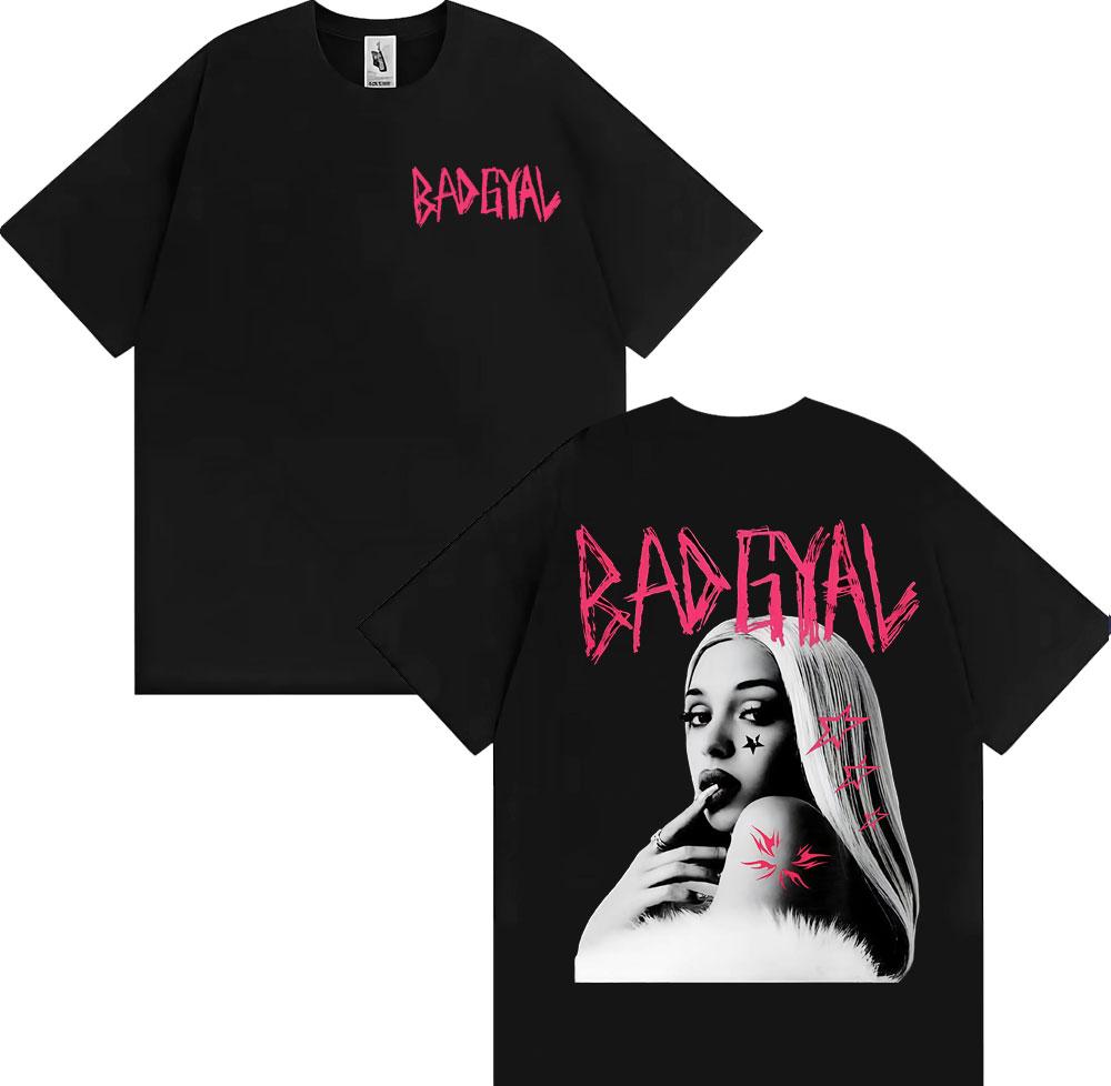 Singer Bad Gyal Album Graphic Tshirt Unisex Women Clothing Fashion Hip Hop Retro T Shirts High Quality Cotton Tees Streetwear