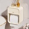 Bathroom Wall-mounted Tissue Box, No Need for Drilling, Waterproof Toilet Tissue Box, Toilet Paper Roll Storage Rack