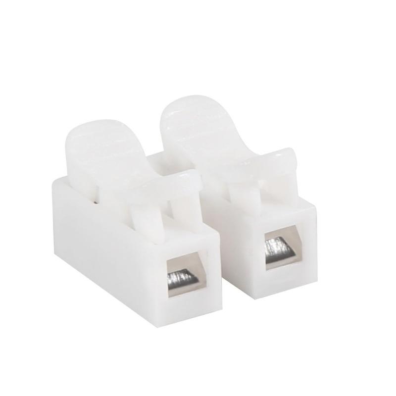 50 шт. 2-полюсных быстрозажимных соединителей для проводов, клеммы для люстр, клеммы для электрических кабелей для безопасной скрутки проводов