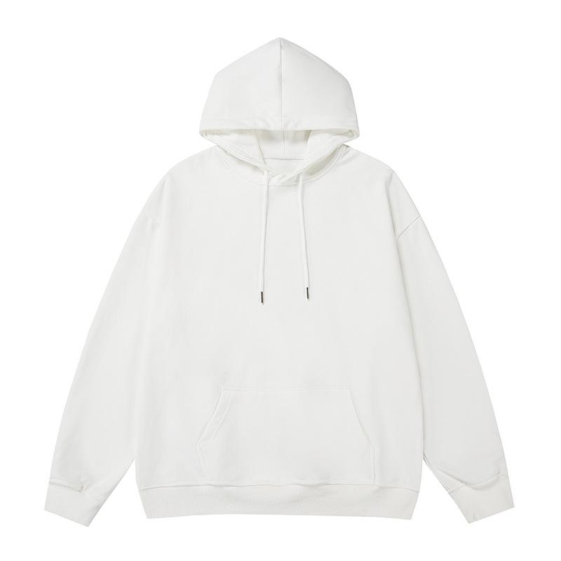 Retro Simple Solid Color Autumn Hooded Sweatshirt for Men and Women Loose and Versatile Bottoming Hoodie