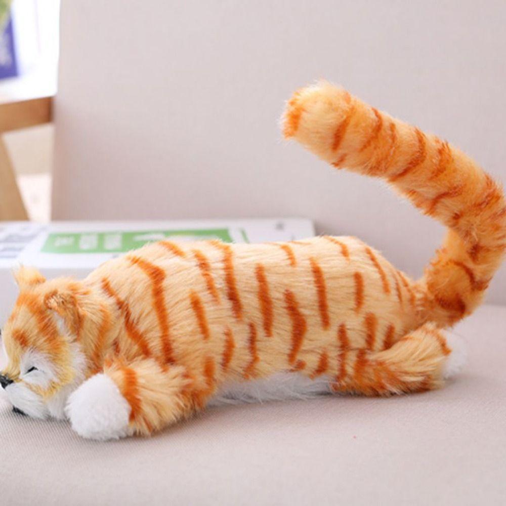 Laughing Cat Electric Rolling Cat Simulation Cat Animal Toy Creative Electric Plush Toys  Kids Toy