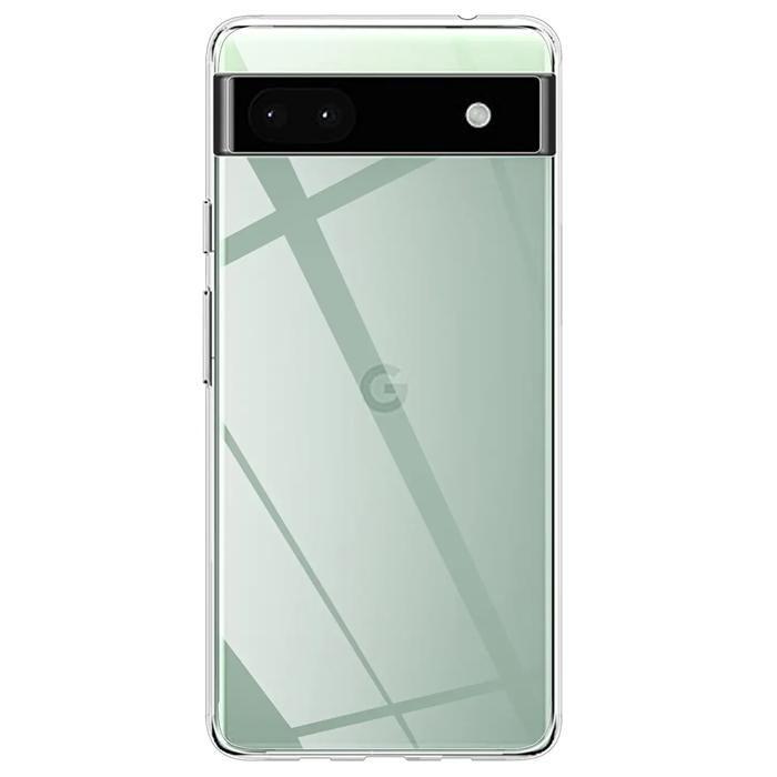Coque et tour de cou pour Google Pixel 6a - TPU Souple Transparent Cordon Noir réglable Phonillico®
