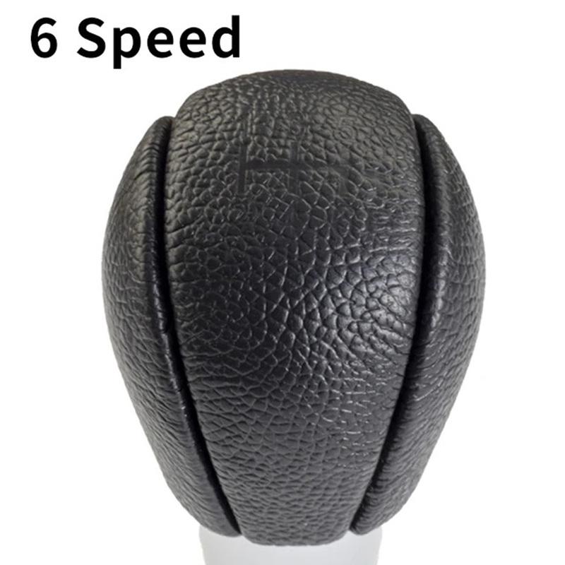 Car 6 Speed Leather Gear Shift Knob For Volvo S60 S80 V70 XC70 XC60 PU Leather Gear Shift Knob Replacement Car Interior Parts
