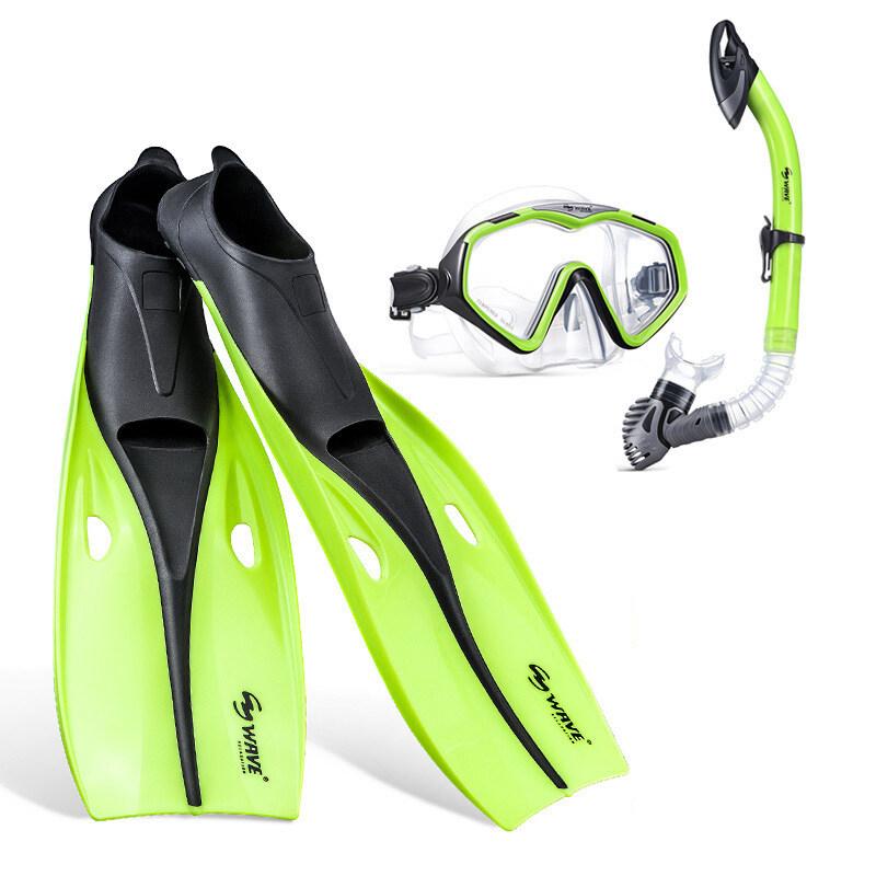 OLIKEI 3 шт./компл., профессиональные ласты для подводного плавания, маска для дайвинга для взрослых, полностью сухая трубка для дайвинга, длинные ласты, оборудование для подводного дайвинга