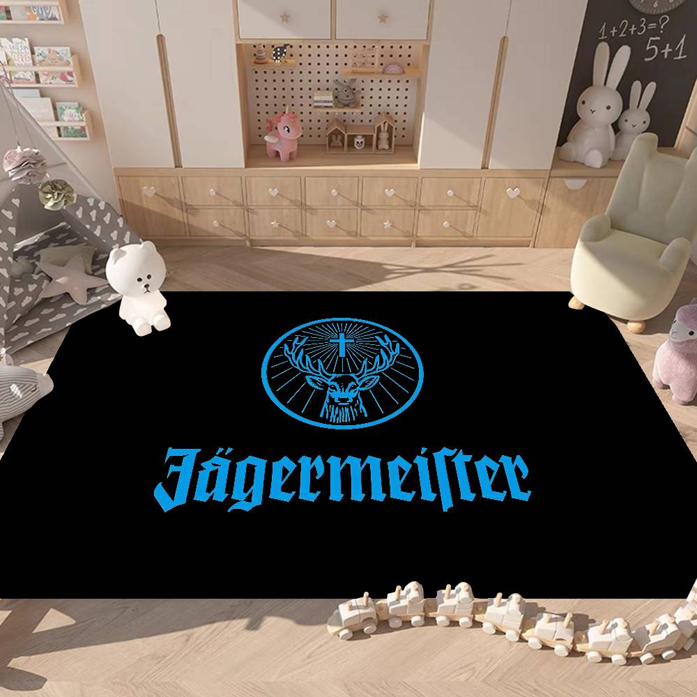 Коврик для двери с логотипом Jägermeister, скандинавский стиль, для спальни, гостиной, прихожей, балкона, противоскользящий, Alfombra