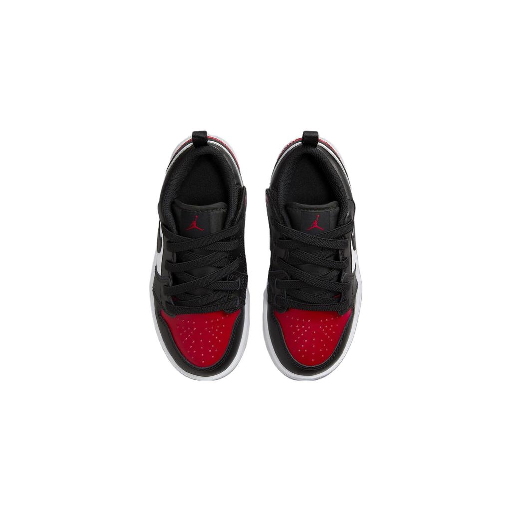 Детские кроссовки Air Jordan 1 Low ALT PS Bred Toe 2.0 Белый Varsity-Красный Черный DR9748-161