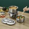 3/5 шт. Миска из нержавеющей стали с крышкой, миска для паровых яиц, универсальная, противоударная, металлическая миска для смешивания для домашней кухни