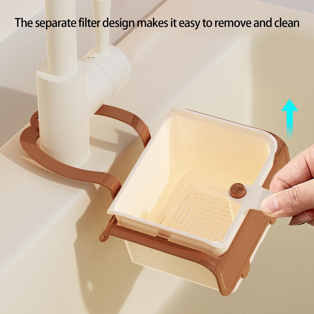 Effortless Touch Free Disposal Sink Strainer With Auto Dump System Faucet Mounted Design for Compact Kitchen Drain Space Saving Organization