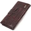 Excellent Stylish Men's Wallet Made of Genuine Leather with Crocodile Embossing CANPELLINI 21846 Brown