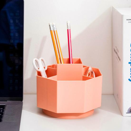 Durable Pen Holder Space-saving HIPS Separated Pen Pencil Organizer Household Supplies