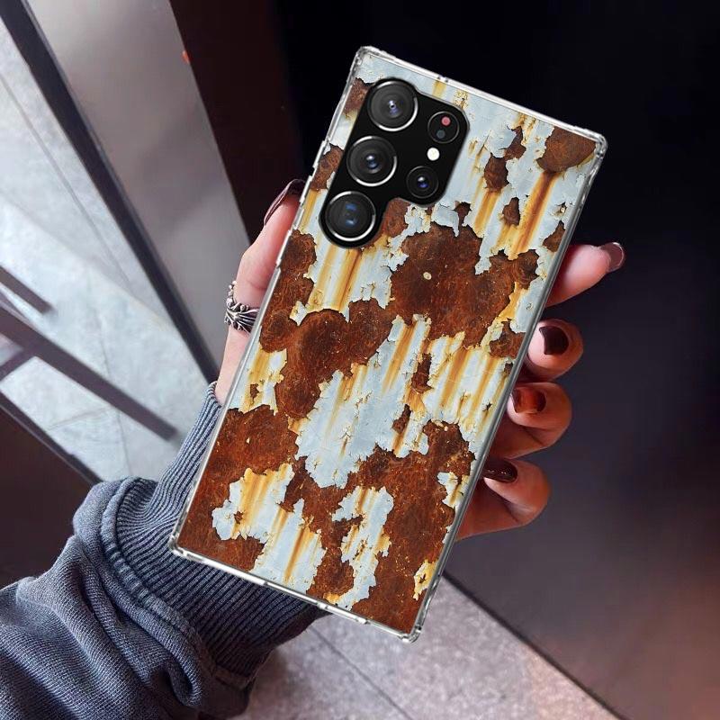 Vintage Industrial Style Rusty Pattern Phone Case For Samsung Galaxy S23 S24 S25 Edge S26 Ultra S22 + S21 Plus S20 FE Cover Sili