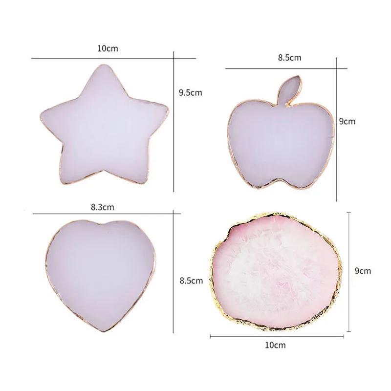 1 шт. круглая смола агатовая палитра для дизайна ногтей накладные кончики ногтей смешивание цветов палетка для рисования гель-лак дисплей полка маникюрный инструмент